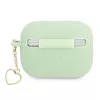 GUESS GUAPLSCHSN puzdro na AirPods Pro zelené silikón Charm Heart Collection