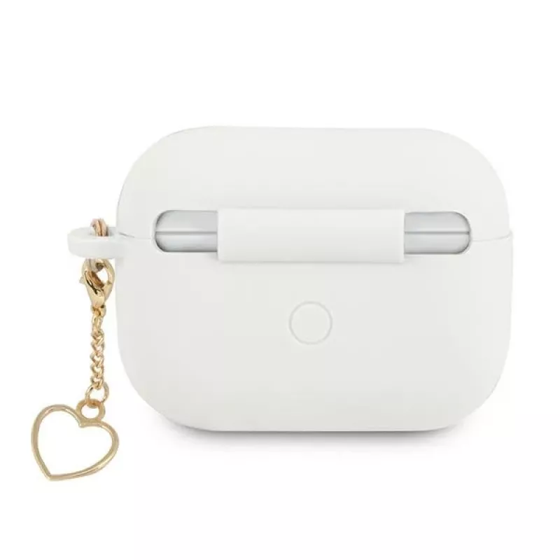 Guess GUAPLSCHSH puzdro na AirPods Pro biele silikón Charm Heart Collection