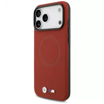 BMW M FW Metal Logo MagSafe puzdro na iPhone 17 Pro Max, červené