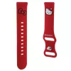Hello Kitty univerzálny silikónový náramok HKUWMSCHBLR červený Kitty hlava 20mm