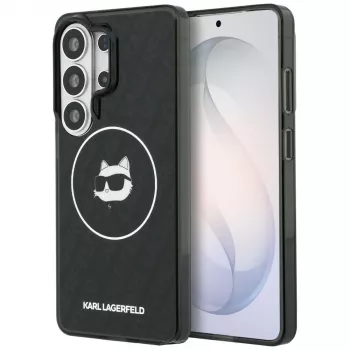 Karl Lagerfeld IML Repeated Choupette MagSafe puzdro pre Samsung Galaxy S26 Ultra, čierne