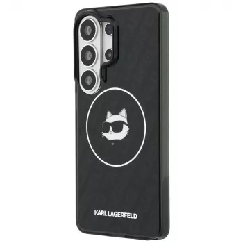 Karl Lagerfeld IML Repeated Choupette MagSafe puzdro pre Samsung Galaxy S26 Ultra, čierne