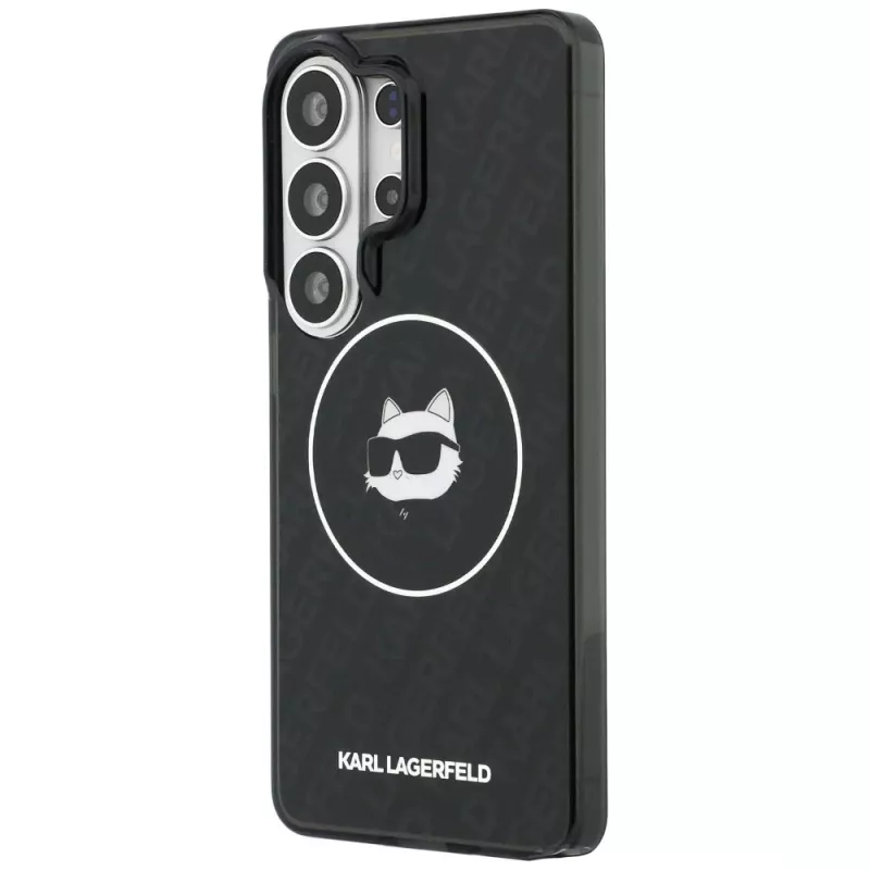Karl Lagerfeld IML Repeated Choupette MagSafe puzdro pre Samsung Galaxy S26 Ultra, čierne