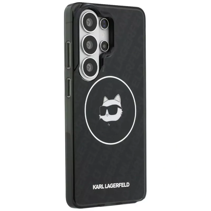 Karl Lagerfeld IML Repeated Choupette MagSafe puzdro pre Samsung Galaxy S26 Ultra, čierne