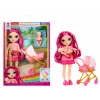 MGA Rainbow High Jr High Babysitters módna bábika - Stella Monroe, 23 cm plne pohyblivá zberateľská bábika s doplnkami pre opatrovanie detí