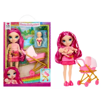 MGA Rainbow High Jr High Babysitters módna bábika - Stella Monroe, 23 cm plne pohyblivá zberateľská bábika s doplnkami pre opatrovanie detí