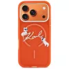 Karl Lagerfeld IML Choupettes Karl Script Logo MagSafe puzdro pre iPhone 17 Pro - oranžové