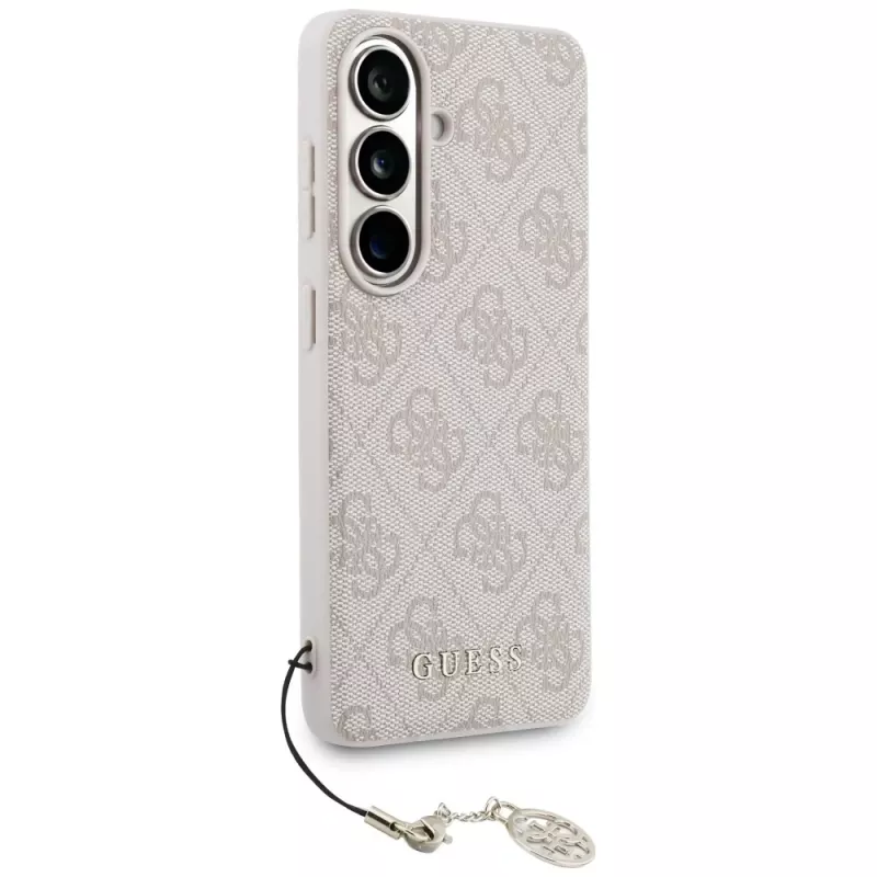 GUESS 4G Classic Logo Charm MagSafe puzdro pre Samsung Galaxy S26 - ružové