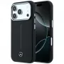 Mercedes kožené Semi Wrap Iconic Line MagSafe puzdro pre iPhone 18 Pro Max / 17 Pro Max - čierne