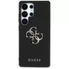 GUESS Grained Big 4G Logo Small Classic Logo puzdro pre Samsung Galaxy S25 Ultra - čierne