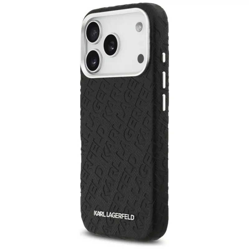 Karl Lagerfeld FW Stamped Karl MagSafe puzdro pre Apple iPhone 17 Pro čierna