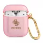 GUESS Glitter Collection ochranné puzdro pre Apple AirPods 1/2 - ružová