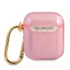 GUESS Glitter Collection ochranné puzdro pre Apple AirPods 1/2 - ružová