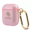 GUESS Glitter Collection ochranné puzdro pre Apple AirPods 1/2 - ružová