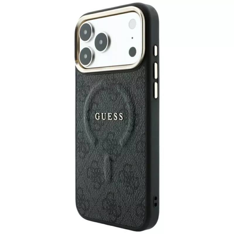 GUESS Embossed 4G Classic MagSafe puzdro pre iPhone 17 Pro Max / 18 Pro Max - čierna