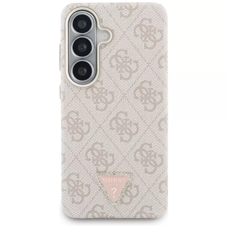 Guess 4G Triangle Logo MagSafe puzdro pre Samsung Galaxy S26 - ružová