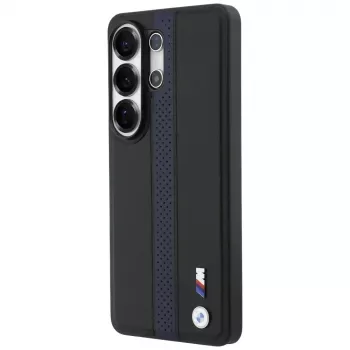BMW Perforated Stripe Logo MagSafe puzdro pre Samsung Galaxy S26 Ultra - modrá