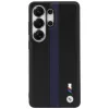 BMW Perforated Stripe Logo MagSafe puzdro pre Samsung Galaxy S26 Ultra - modrá