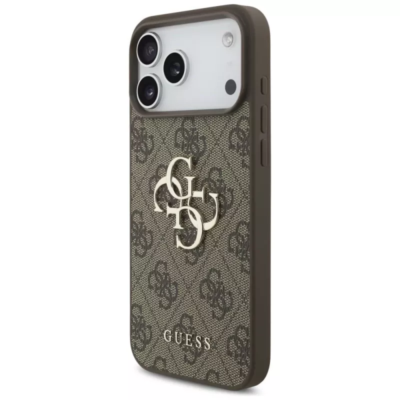 GUESS 4G Big Logo puzdro pre iPhone 17 Pro Max / 18 Pro Max - hnedá