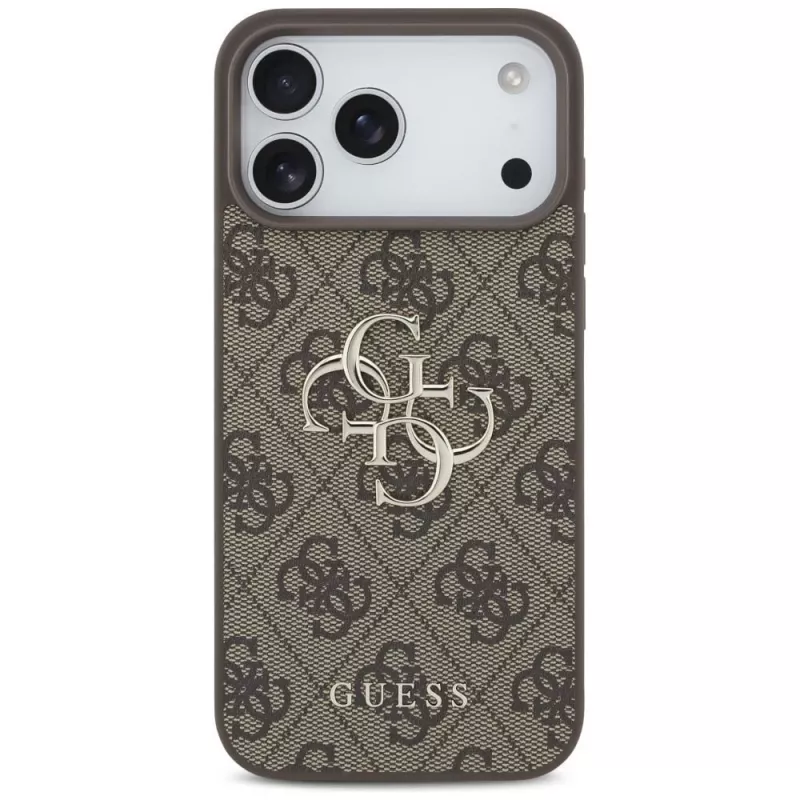 GUESS 4G Big Logo puzdro pre iPhone 17 Pro Max / 18 Pro Max - hnedá