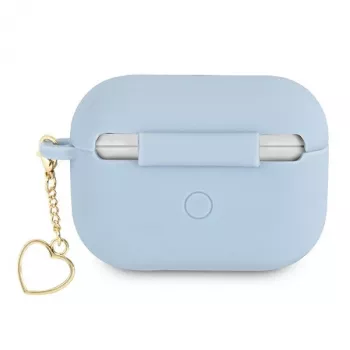 Guess GUAPLSCHSB AirPods Pro puzdro modrá silikón Charm Heart Collection