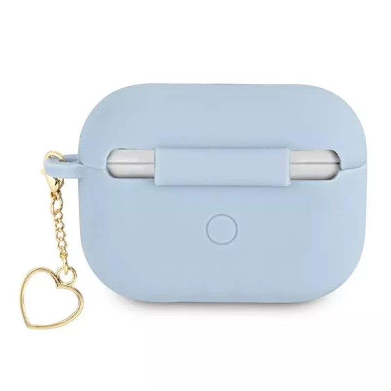 Guess GUAPLSCHSB AirPods Pro puzdro modrá silikón Charm Heart Collection