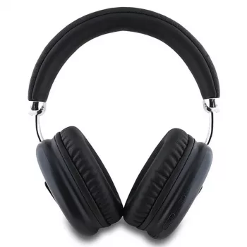 GUESS Bluetooth 5.3 over-ear slúchadlá s kovovým trojuholníkovým logom - čierna