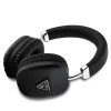 GUESS Bluetooth 5.3 over-ear slúchadlá s kovovým trojuholníkovým logom - čierna