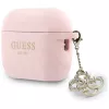 GUESS Silikónové puzdro 4G Charm pre AirPods Pro 3, Ružové