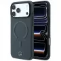 Mercedes kožené 3D MagSafe puzdro pre iPhone 18 Pro / 17 Pro - antracit