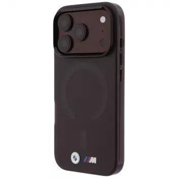 BMW M IML Frosted Metal Logo & Trims MagSafe puzdro pre iPhone 18 Pro / 17 Pro - burgundská