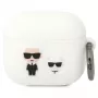 Karl Lagerfeld KLACA3SILKCW AirPods 3 puzdro biela silikón Karl & Choupette