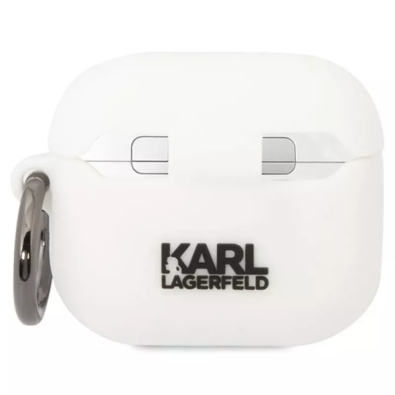 Karl Lagerfeld KLACA3SILKCW AirPods 3 puzdro biela silikón Karl & Choupette