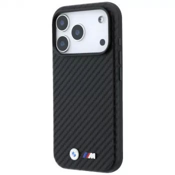 BMW M Carbon Metal Logo MagSafe puzdro pre iPhone 18 Pro Max / 17 Pro Max - čierna