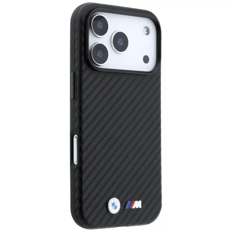 BMW M Carbon Metal Logo MagSafe puzdro pre iPhone 18 Pro Max / 17 Pro Max - čierna