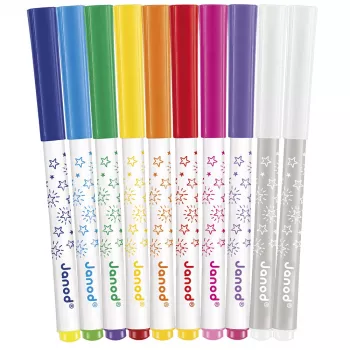 Janod Magic fixky meniace farbu, 10 farieb