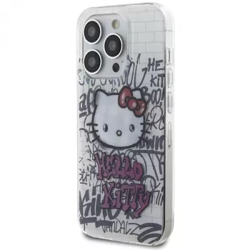 Hello Kitty HKHCP15XHDGPHT iPhone 15 Pro Max 6,7 palca biele hardcase IML Kitty On Bricks Graffiti