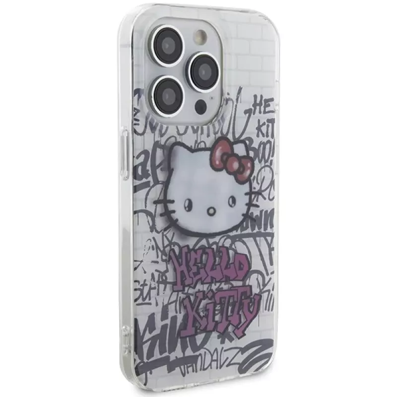 Hello Kitty HKHCP15XHDGPHT iPhone 15 Pro Max 6,7 palca biele hardcase IML Kitty On Bricks Graffiti