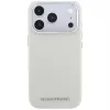 Karl Lagerfeld MagSafe puzdro so zrneným predĺženým logom pre iPhone 18 Pro / 17 Pro - béžová