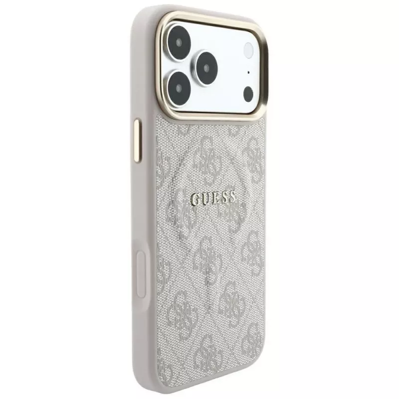 GUESS Embossed 4G Classic MagSafe puzdro pre iPhone 17 Pro / 18 Pro - ružová