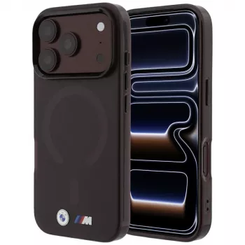 BMW M IML Frosted Metal Logo & Trims MagSafe puzdro pre iPhone 18 Pro Max / 17 Pro Max - burgundská