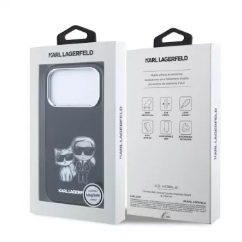 Karl Lagerfeld Karl & Choupette Bodies Sketch Print MagSafe puzdro pre iPhone 18 Pro Max / 17 Pro Max - čierna