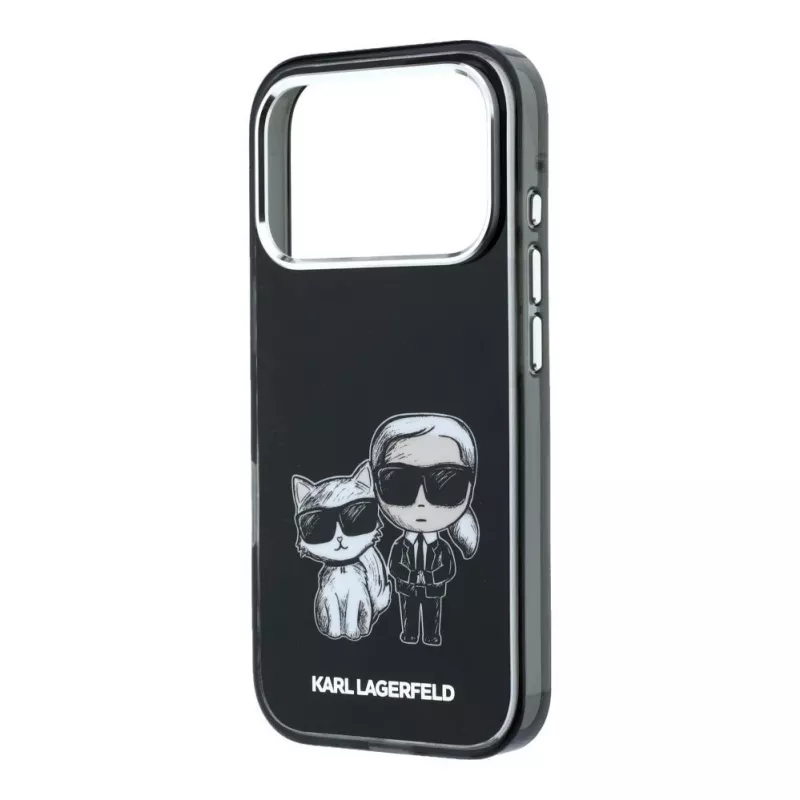 Karl Lagerfeld Karl & Choupette Bodies Sketch Print MagSafe puzdro pre iPhone 18 Pro Max / 17 Pro Max - čierna