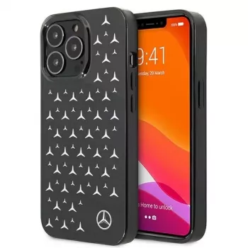 Mercedes-Benz MEHCP13LESPBK hardcase pre iPhone 13 Pro/13 6,1 palca - strieborný vzor hviezd čierna