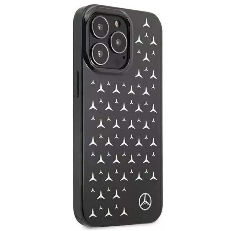 Mercedes-Benz MEHCP13LESPBK hardcase pre iPhone 13 Pro/13 6,1 palca - strieborný vzor hviezd čierna