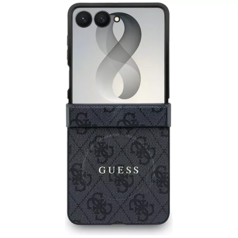 GUESS 4G Classic MagSafe puzdro pre Samsung Galaxy Z Flip8 - čierna