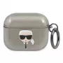 Karl Lagerfeld KLA3UKHGK puzdro AirPods 3 čierna glitter Karl's hlava