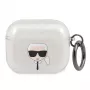 Karl Lagerfeld KLA3UKHGS puzdro AirPods 3 strieborná glitter Karl's Head