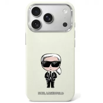 Karl Lagerfeld Smooth Ikonik Sketch MagSafe puzdro pre iPhone 18 Pro / 17 Pro béžová