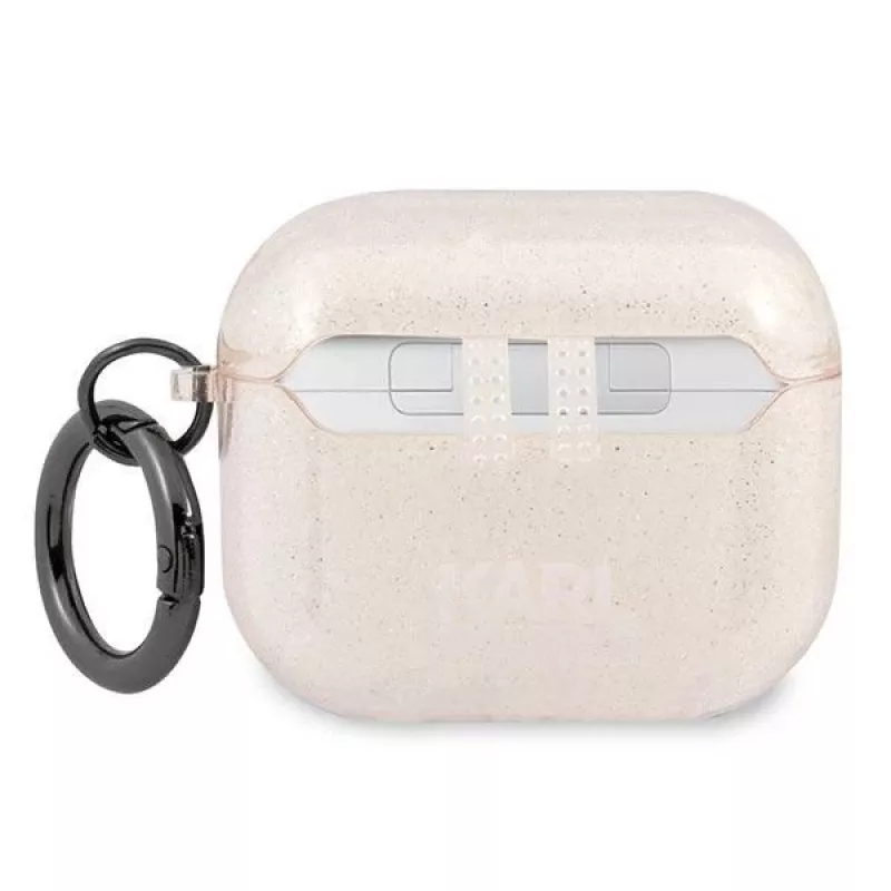 Karl Lagerfeld KLA3UKHGD puzdro AirPods 3 Glitter Gold Karl's Head